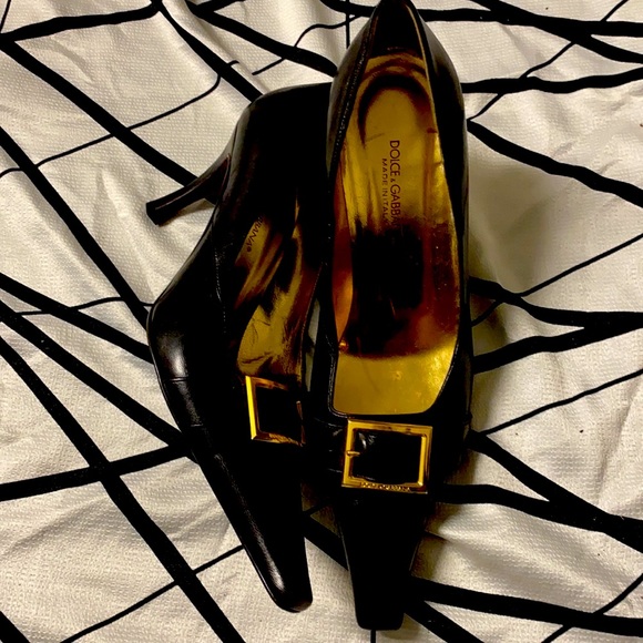 Dolce&Gabbana Red Soles Timeless Italian Gold Logo Red Shoes Made in Italy 🇮🇹 - Picture 1 of 12